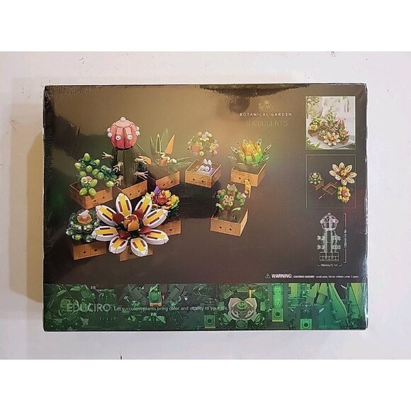 Educiro Flower Decoration Botanical Gardens Succulents Building Blocks 913 pcs - Picture 2 of 6